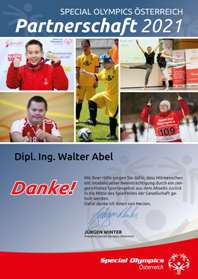 Social Engagement - Sponsoring Special Olympics Österreich 2021